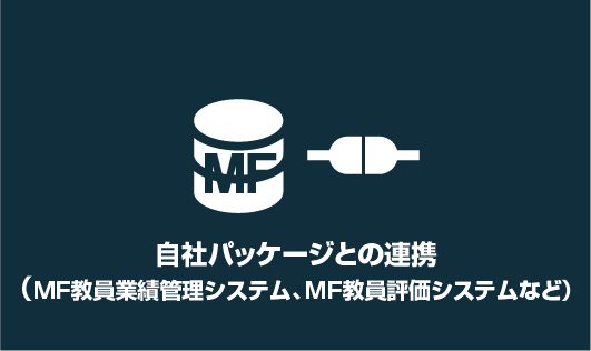 自社パッケージとの連携
（MF教員業績管理システム、MF教員評価システムなど）